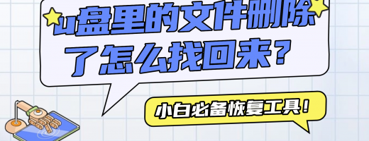 U盘删除的文件怎么找回？适合新手小白的恢复方法！