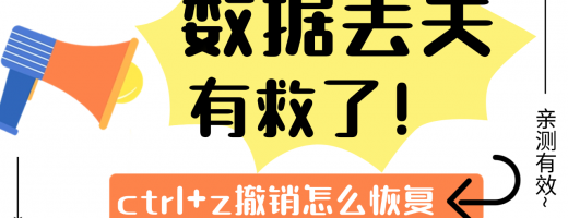 Ctrl+Z撤回文件还能找回吗？四大恢复方案总有一个能帮你！